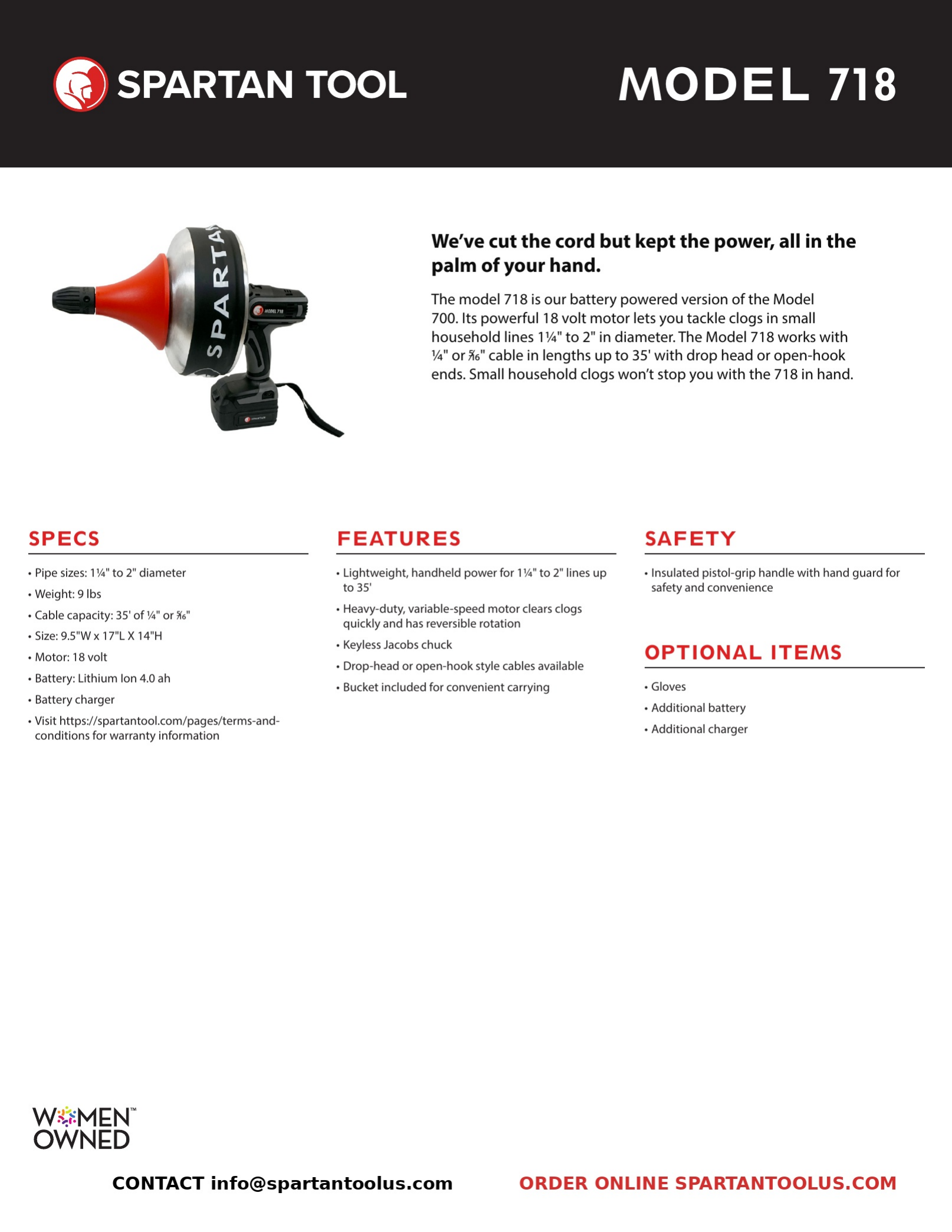 Model 718 product guide 1